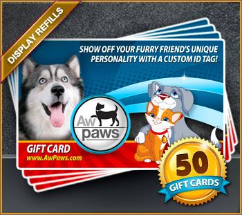 Gift Card Refills - 50 Pack - Aw Paws