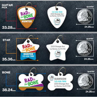 Bad to the Bone Pet ID Tag