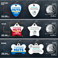 Contains Nuts Pet ID Tag - Aw Paws
