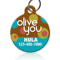 Olive You Pet ID Tag