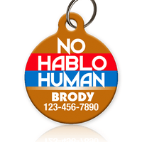 No Hablo Human Pet ID Tag - Aw Paws