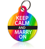 Keep Calm and Marry On Pet ID Tag - Aw Paws