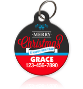 Merry Christmas Pet ID Tag