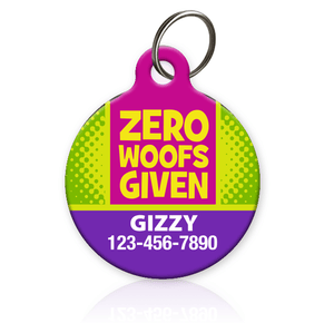 Zero Woofs Given | Pet ID Tag - Aw Paws